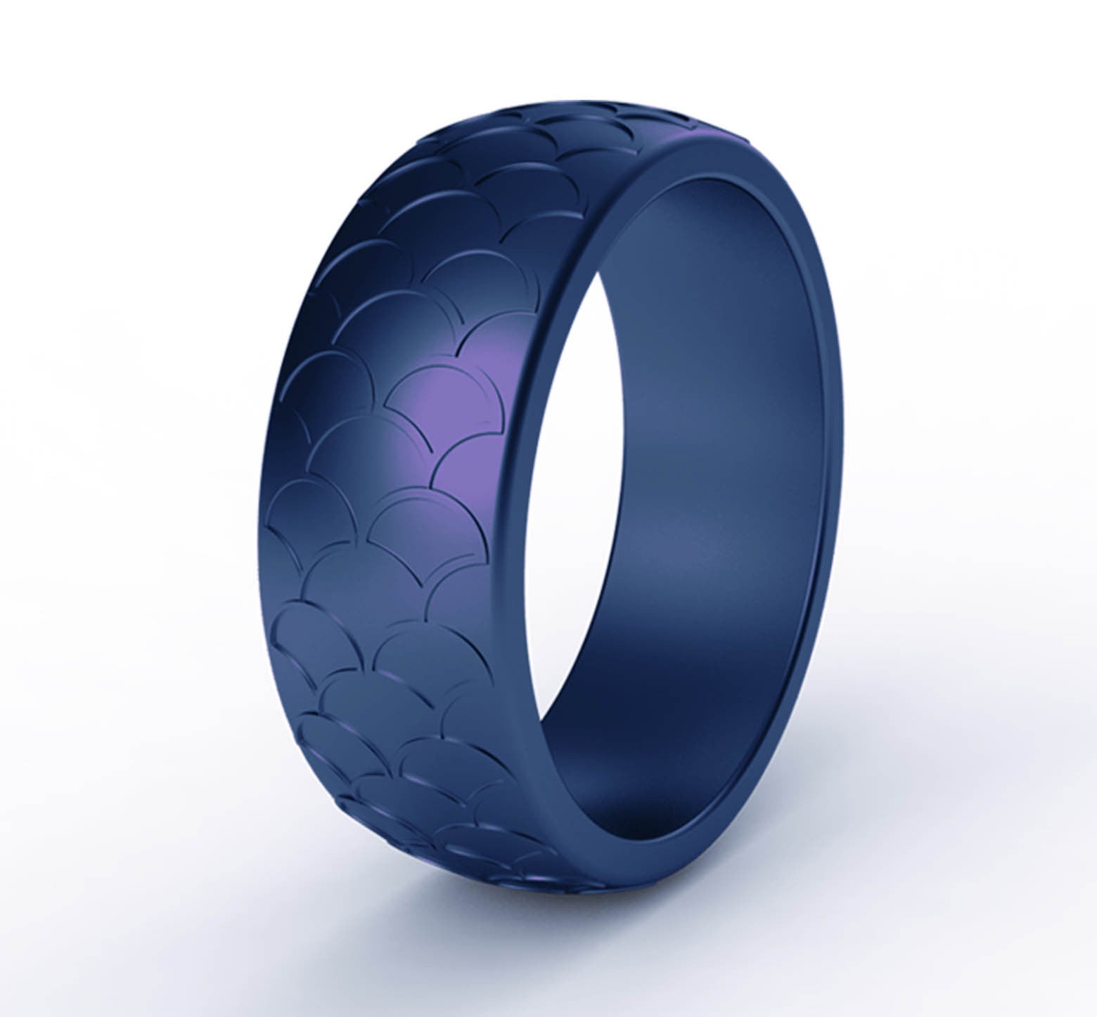 Wholesale popular fish scale pattern silicone ring men's outdoor sports silicone ring
